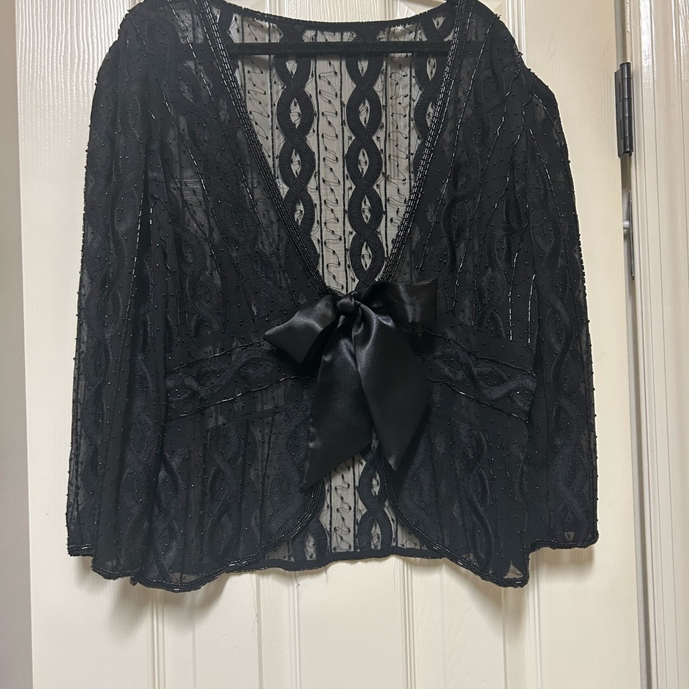 Elegant Black Lace Jacket